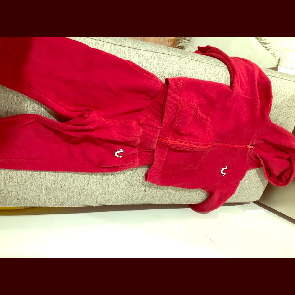 True religion sweatsuit red